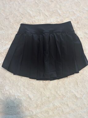 Black Pleated Women's Skort